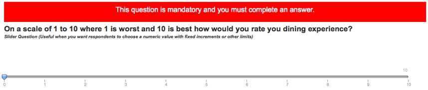 Slider Validation