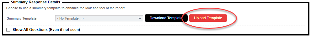 Custom Summary Template Upload