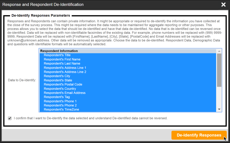 De-Identify Survey