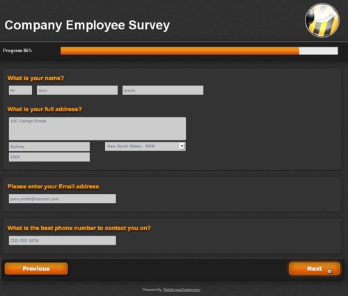 Using Demographic Questions in Web Surveys