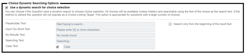 Multiple Choice, Drop Down List Searching