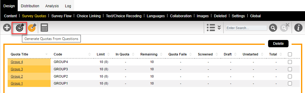 Javascript Quota Generation