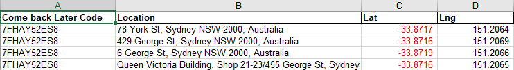 Mapping Geolocation Response Export Data