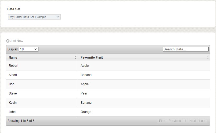 Portal Data Sets Example