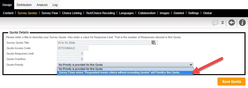 Priority Quotas Set Priority