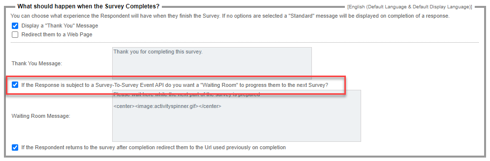 Survey to Survey Waiting Room